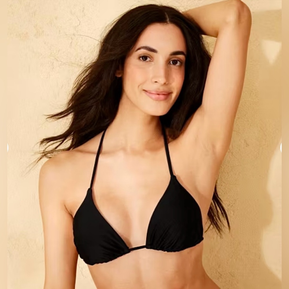 Shade and Shore black triangle bikini top